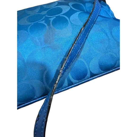 Coach CROSSBODY IN SIGNATURE NYLON Blue - Picture 9 of 14